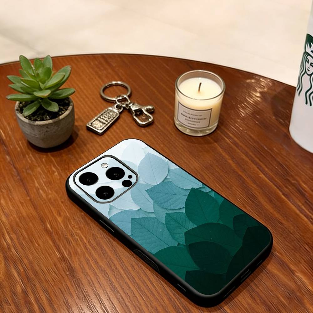 

Colorful leaves Phone Case For iPhone 17, 16,15,14,13,12,11 Plus,Pro Max, Others Soft Silicone Black Cover iPhone14Pro