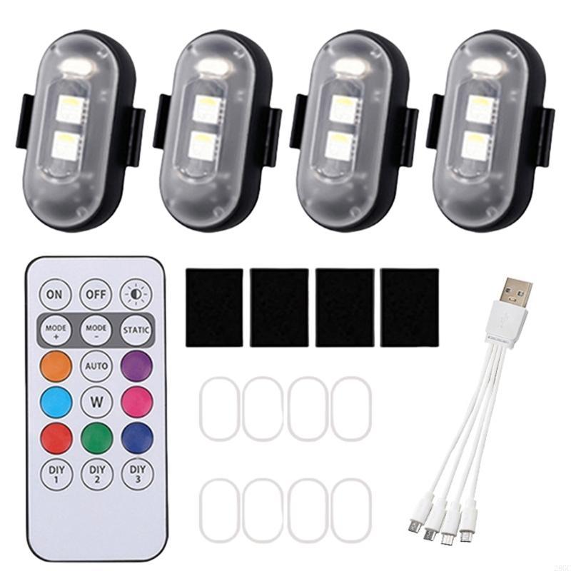 28GC LED Lights with Remote Control USB Charging LED Flashing Lights Simple Installs