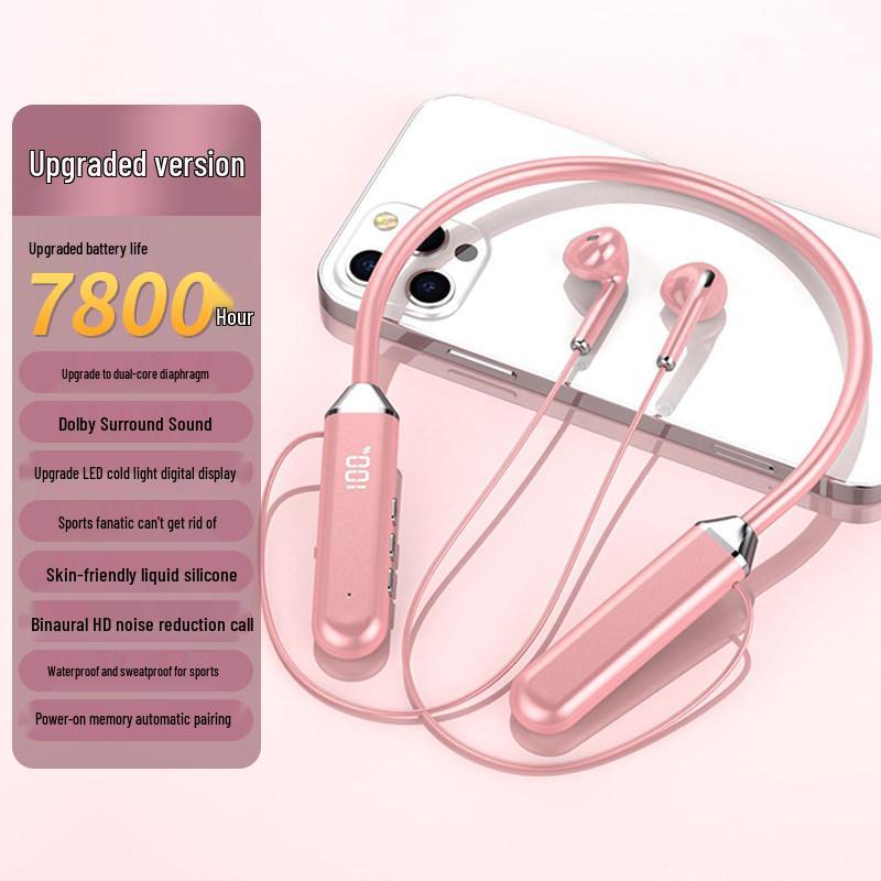 2026 Wireless Neckband Bluetooth Headphones - Comfortable for Long Wear, Unisex, Ideal for Sports, with Large Battery Life