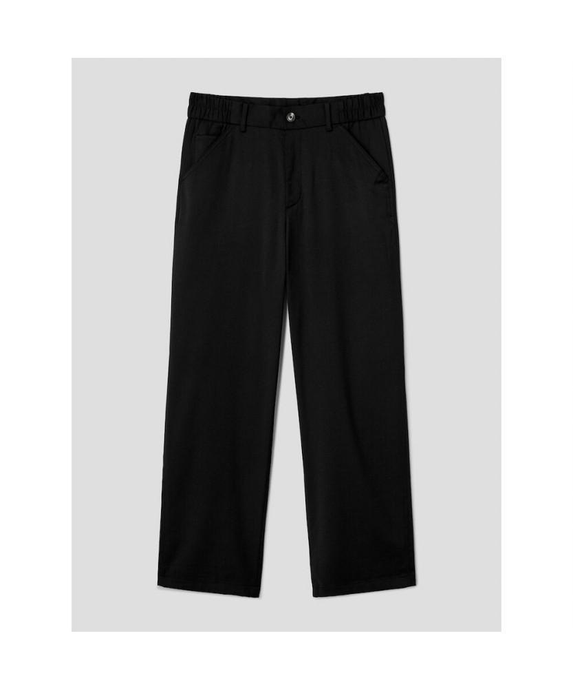 SHIFT.G Wool Blended Semi Wide Slacks Black