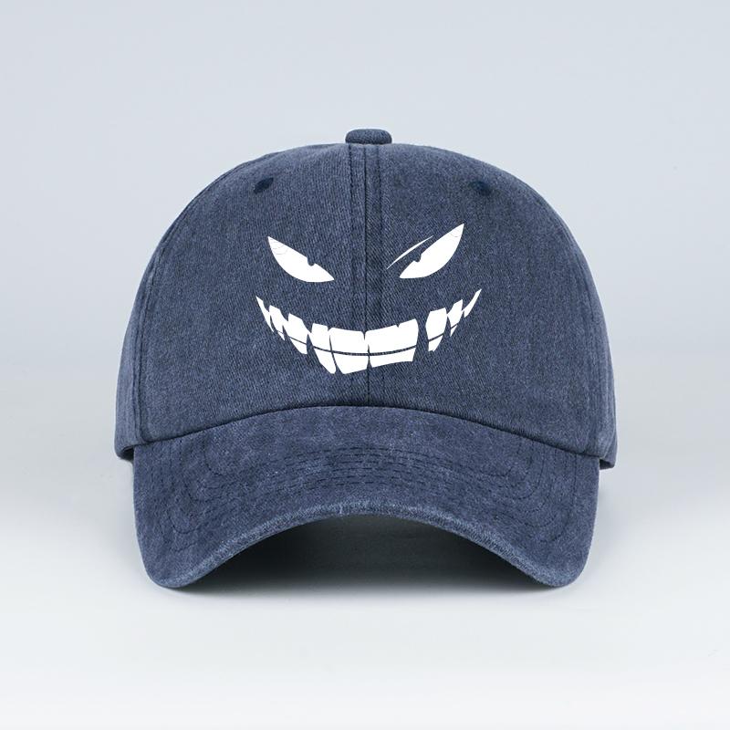 

Devil Smile Washable Baseball Cap Lightweight And Breathable Edgy Dark Style Fashion Statement Daily Commute, Outdoor Hiking Hol