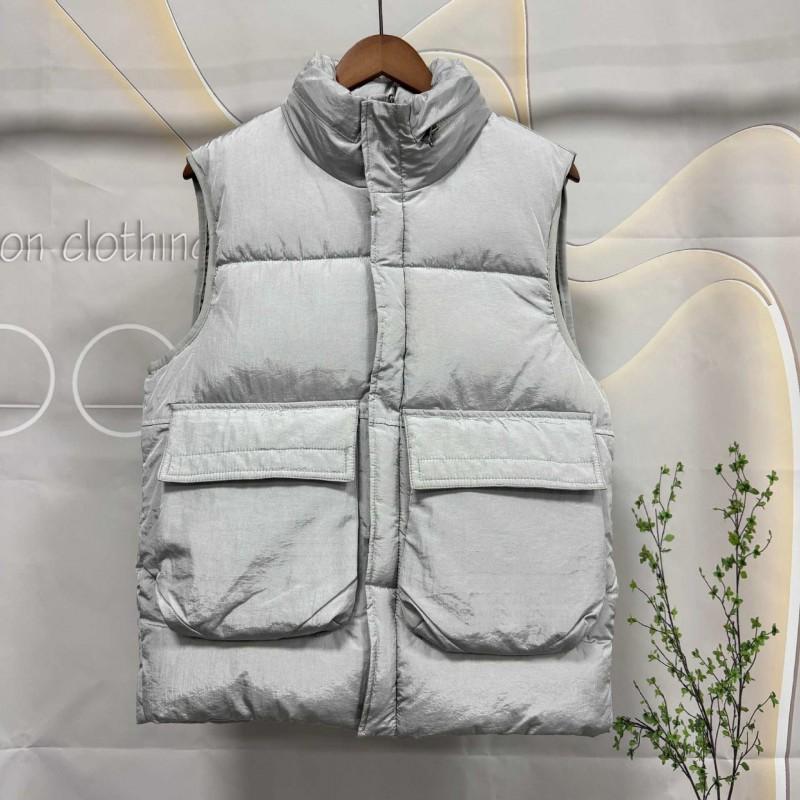 CP Stand Collar Company Badge Padded Vest Streetwear Winter Warm Coat Men