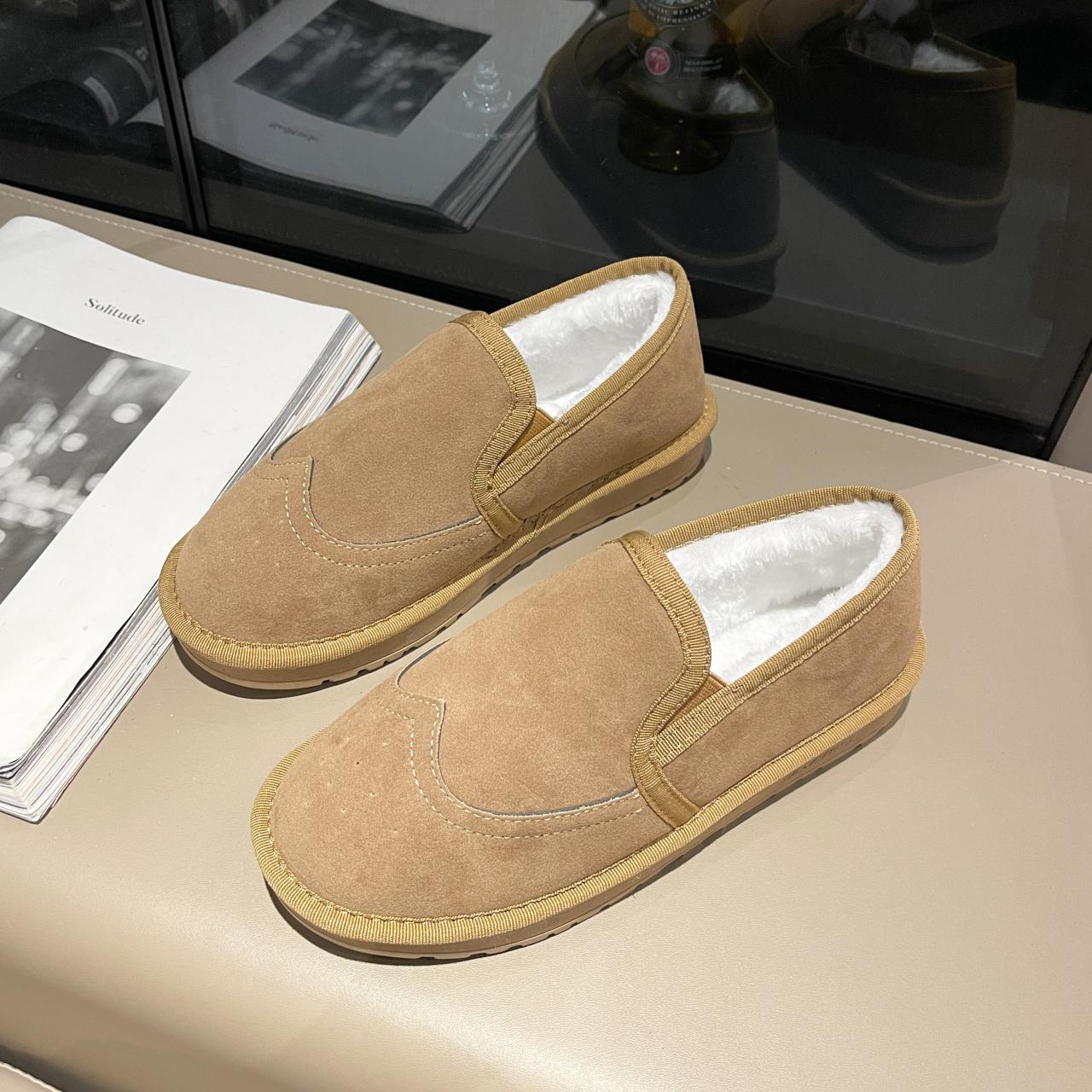 2024 2024 Женская обувь на плоской подошве осень-зима без застежек Повседневная хлопковая — фото 9