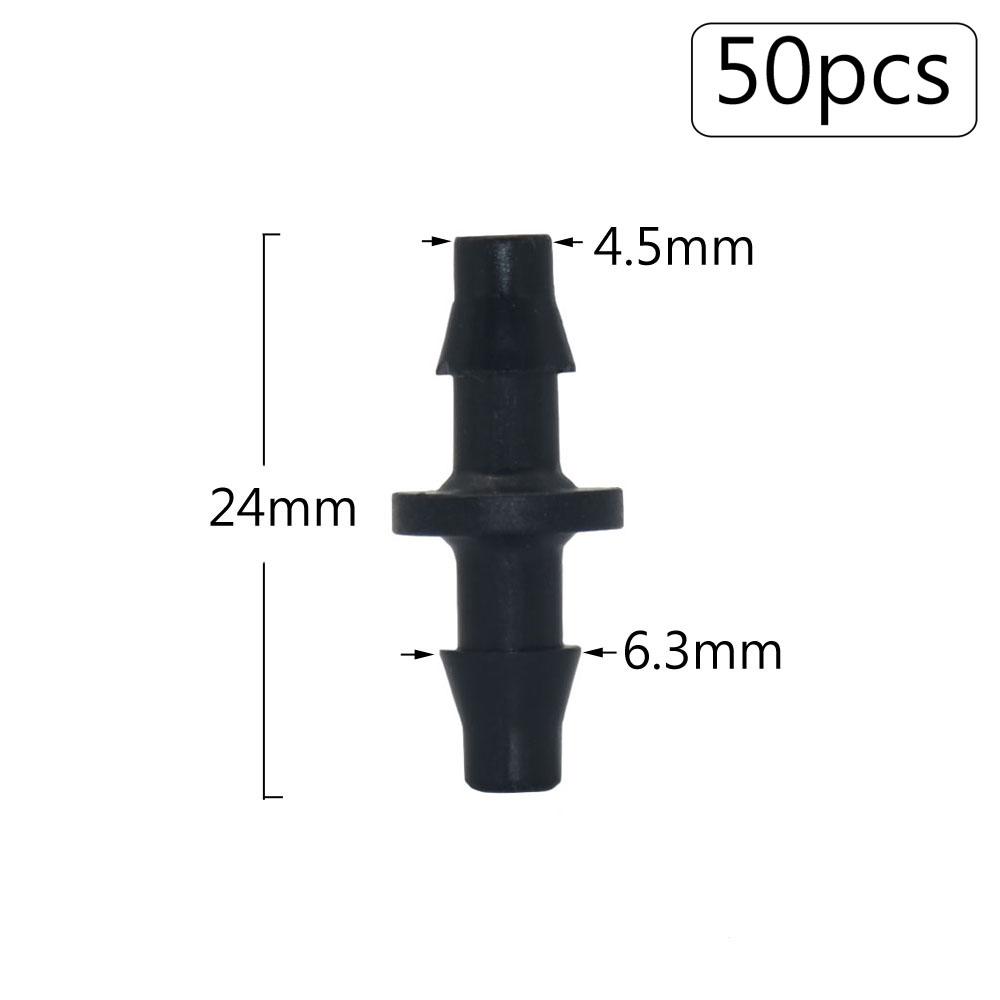 50pcs 3/5 4/7mm Garden Hose Barbed Connectors Tee Elbow Cross End Plug Fitting Coupling Drip Irrigation System Watering