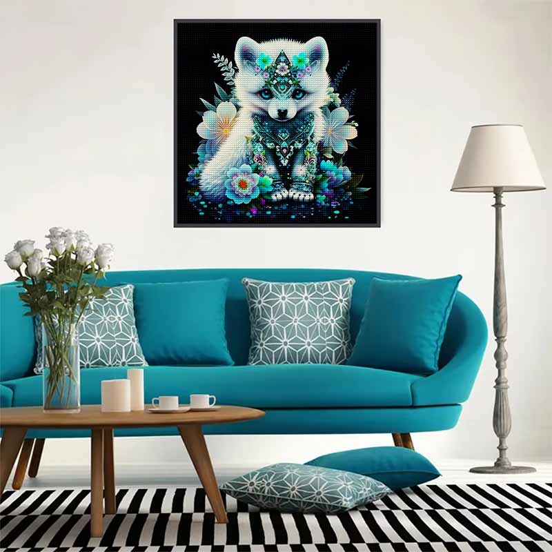 New Arrival 5D DIY Full Circle Diamond Painting "Little Fox Shape" Embroidery Cross Stitch Home Decor Gift