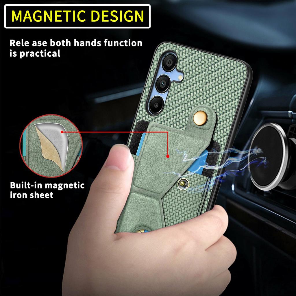 Für Samsung Galaxy A16 5G/A16 4G Hülle K-förmiger Ständer Leder+PC+TPU Handyhülle