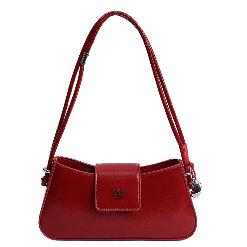 2025 Spring and Summer New Simple Design Shoulder Bag Popular Fashion Trend Underarm Bag Texture Dumpling Bag Women