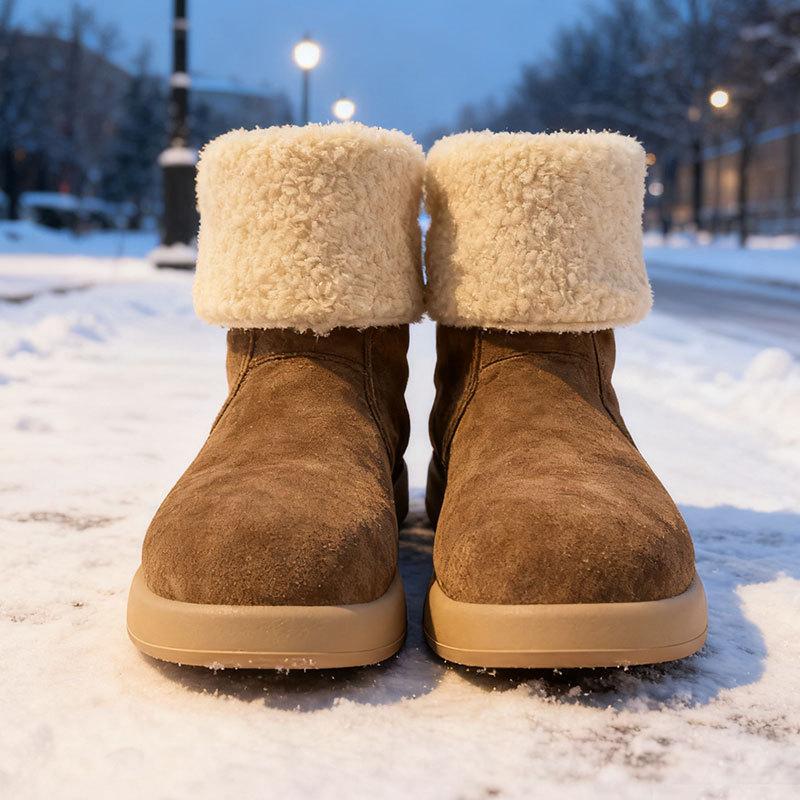 

Европейские товары носят полусапоги на плоской подошве с двумя отворотами, новые зимние плюшевые сапоги, теплые хлопковые сапоги 40 верблюд