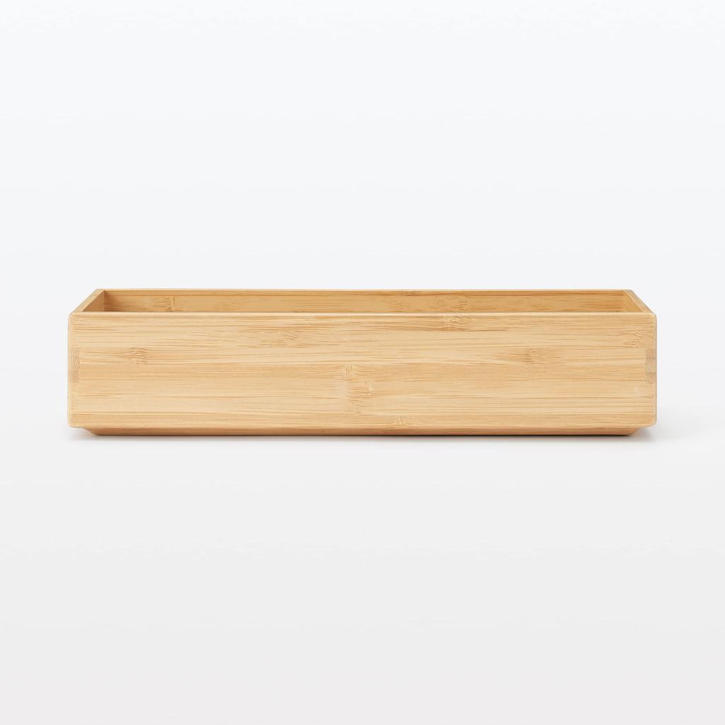 MUJI Stackable Bamboo Organizer W X 26cm D X Product Number Suitable for Clothing Storage Box, Small, 8.5cm 5.5cm H, 12057871,
