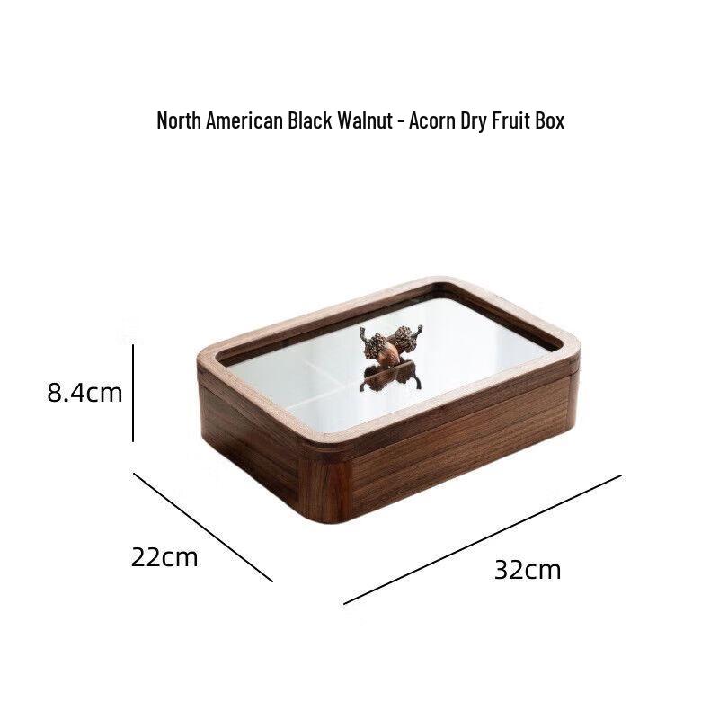 Новая китайская стильная черная ореховая разделенная коробка для закусок