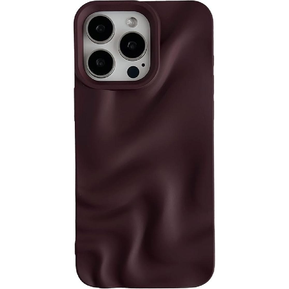 Caseative for iPhone 15 Pro Max Case,Water Ripple Pattern Wave Phone Case (White) вино красного