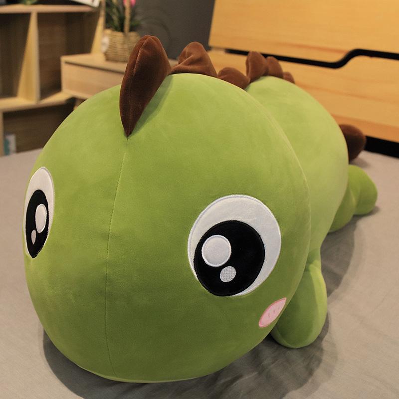 Nuovo Peluche Dinosauro Grande Lungo e Adorabile Morbido Cartone Animato Bambola Animale Ripieno Cuscino per Dormire Fidanzato Regalo di Compleanno Bambina