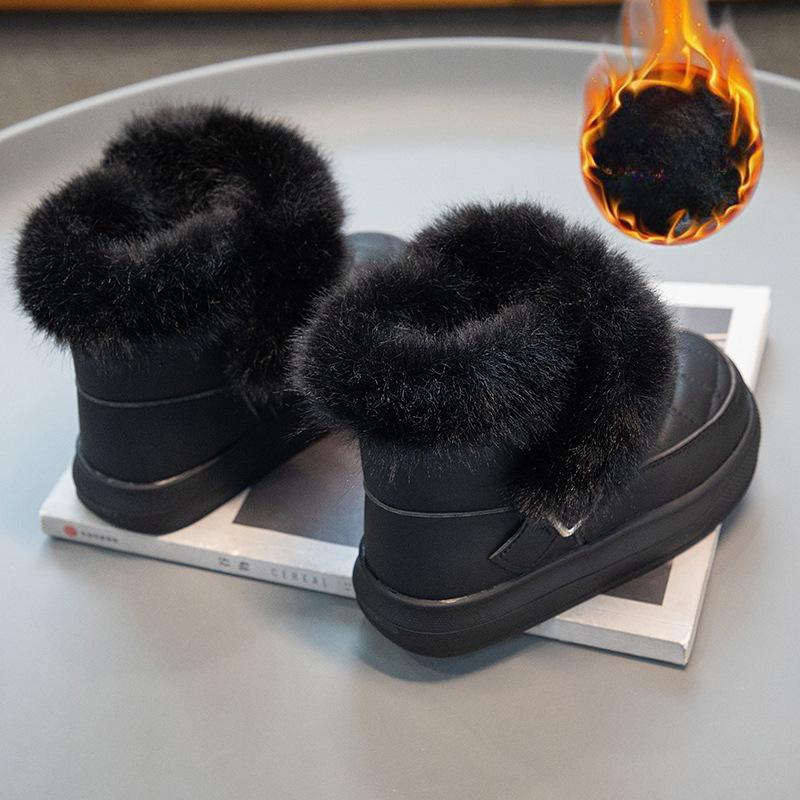 Korean Version Cute Children's Velvet Thickened Snow Boots, Winter New Student Cold-proof Cotton Boots