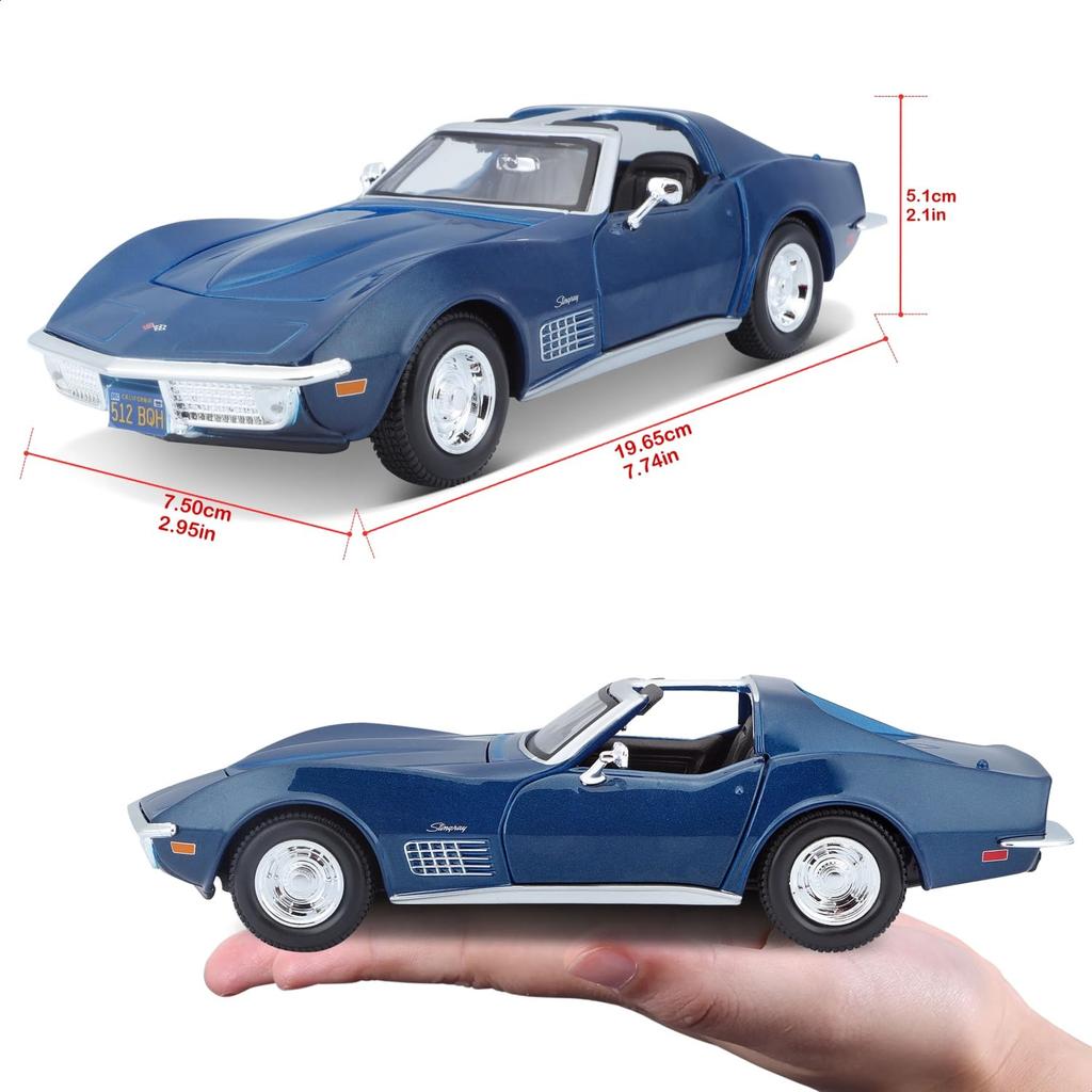 Maisto scale diecast model of the 1970 Chevrolet Corvette in Blue number 31202 1/24 (product BU)