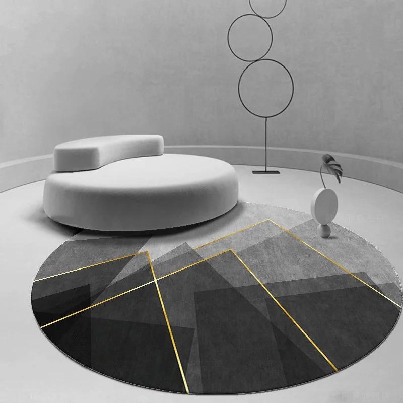 

Luxury Crystal Pile Carpet Round Washable Non-slip Rug for Living Room Bedroom Office Hotel Durable Dirty Resistant 60*60cm