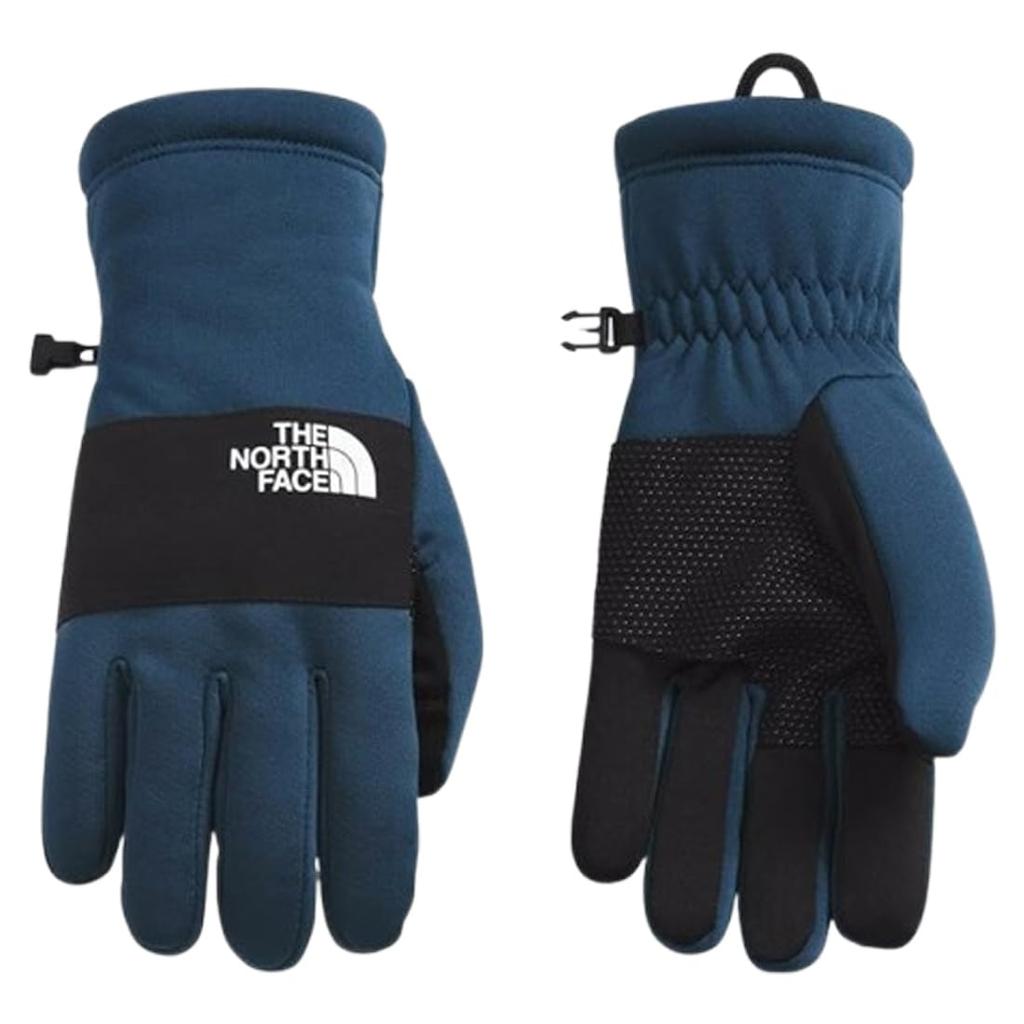 The North Face Sierra ETIP Shady Blue Size for Hiking and Outdoor NF0A7RJ7 Men's Gloves, (HDC), L, High-Pile Fleece, Warm, Non-Slip, Activities,