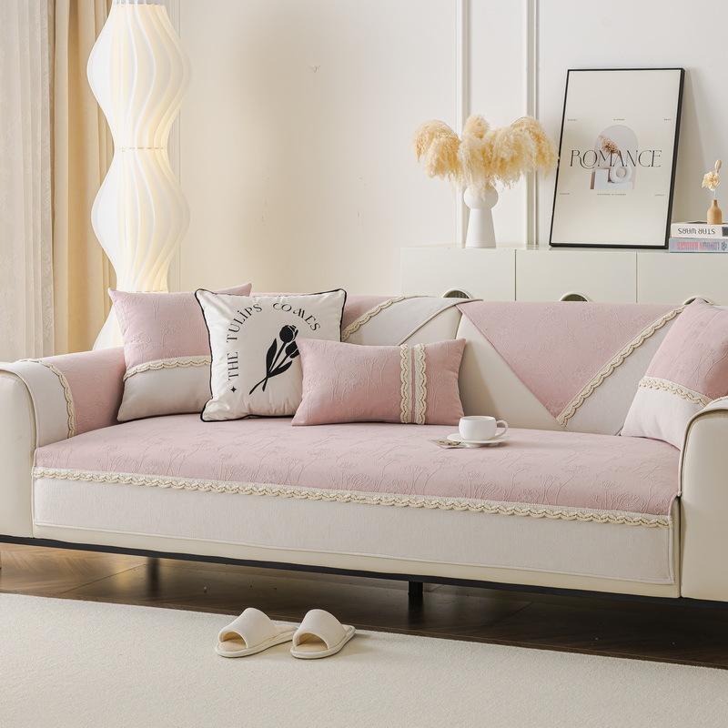 French Sofa Cushion Universal In All Seasons  New Light Luxury Leather Sofa Cover Non-Slip Sofa Cover Cloth Towel Seat Cushion
