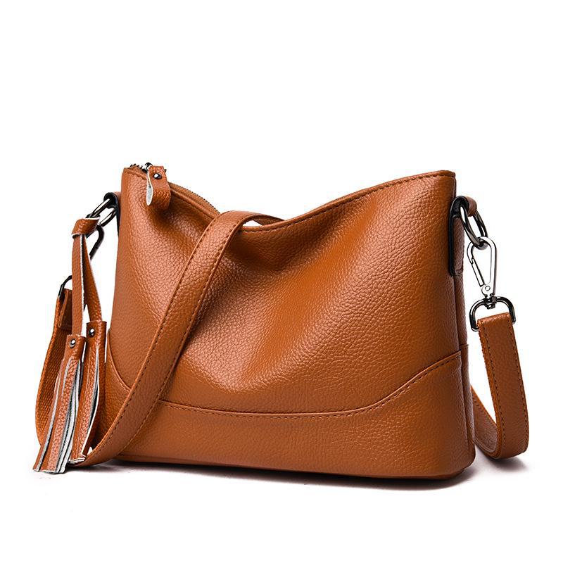 Women's 2022 Fashion Crossbody Bag - Korean Style Soft Leather Shoulder Bag for Middle-aged and Elderly Women