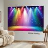 Rainbow Stage Spotlight Photo Booth Background, Starry Light Curtain Backdrop for Music Performances