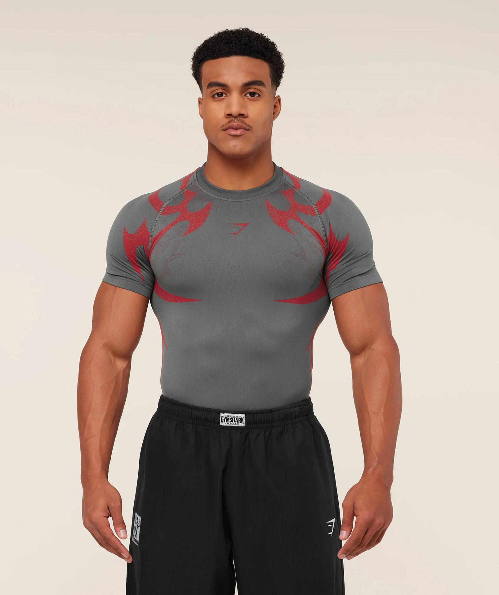 Shopping Party Gymshark 2026 Sneldrogend Ademend Kortademig Hardloop T-shirt Extra Extra Large donkergrijze kleur
