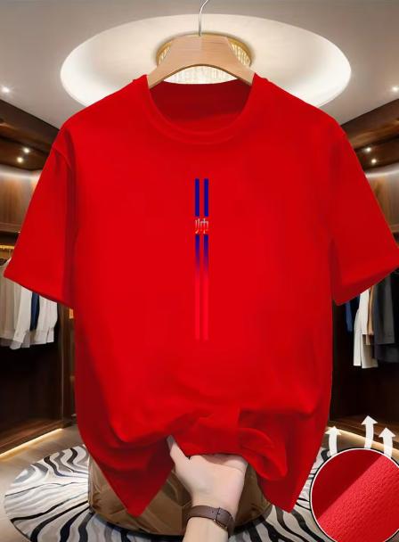 Bestseller Beliebt Mode Sommer Trend Lässig Kurzärmlig Bedruckt Schulterfrei Unisex Reines Baumwolle Kurzarm T-Shirt