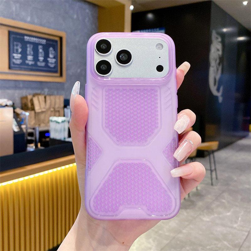 Applicable to iPhone17Pro mobile phone case Bingfeng jelly Apple 16 mecha summer heat dissipation and anti-drop TPU protective case