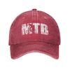 Custom Cotton Distressed Look MTB Baseball Cap Women Unisex Adjustable Gift For Mountain Bikers Racing Bike Cyclist Dad Hat Summer