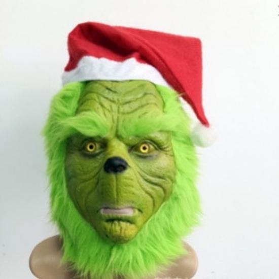 Christmas masks The Grinch Christmas mask Red Monster Costume Role Play Funny