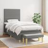 Maison Exclusive - Rete a doghe per letto con materasso Grigio scuro 90x200 cm Tessuto