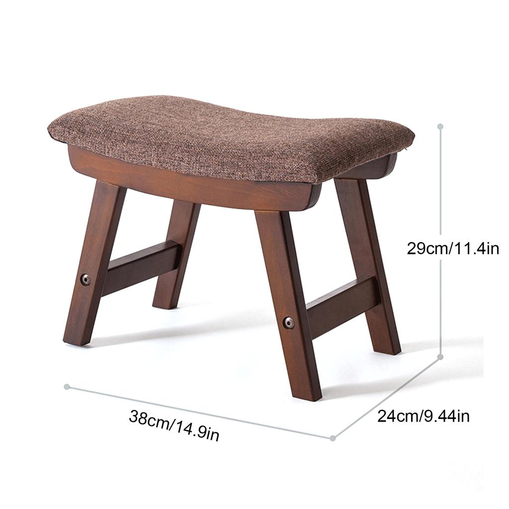 Fußhocker Holzstruktur Schwammkissen Tritthocker für Wohnzimmer Küche Toilette