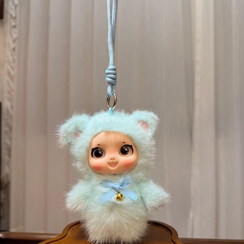 Cute Family Series Animals Vinyl Face Plush Forest Doll Pendant Backpack Decoration Gifts