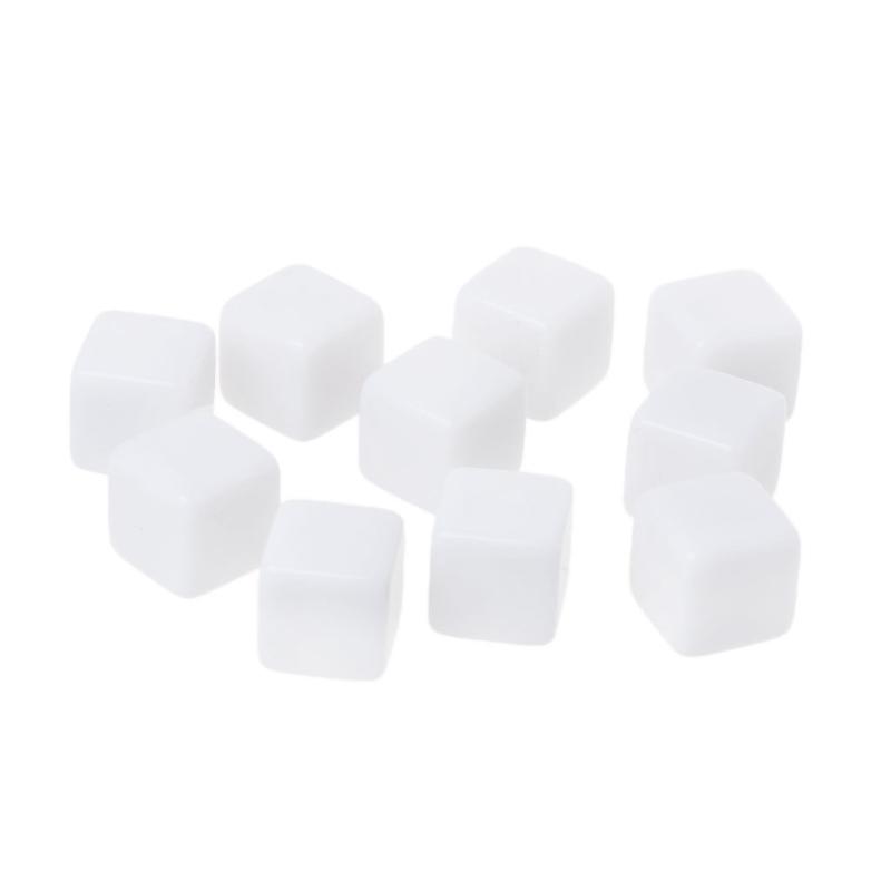 White Blank Dice Game Props Educational Toys Club/Party/Family Games Accessories