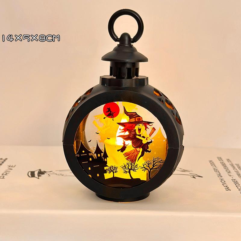 Pumpkin Lanterns Portable Small Wind Lanterns Night Lights Candlestick Lamps Festival Gifts for Kindergarten Children