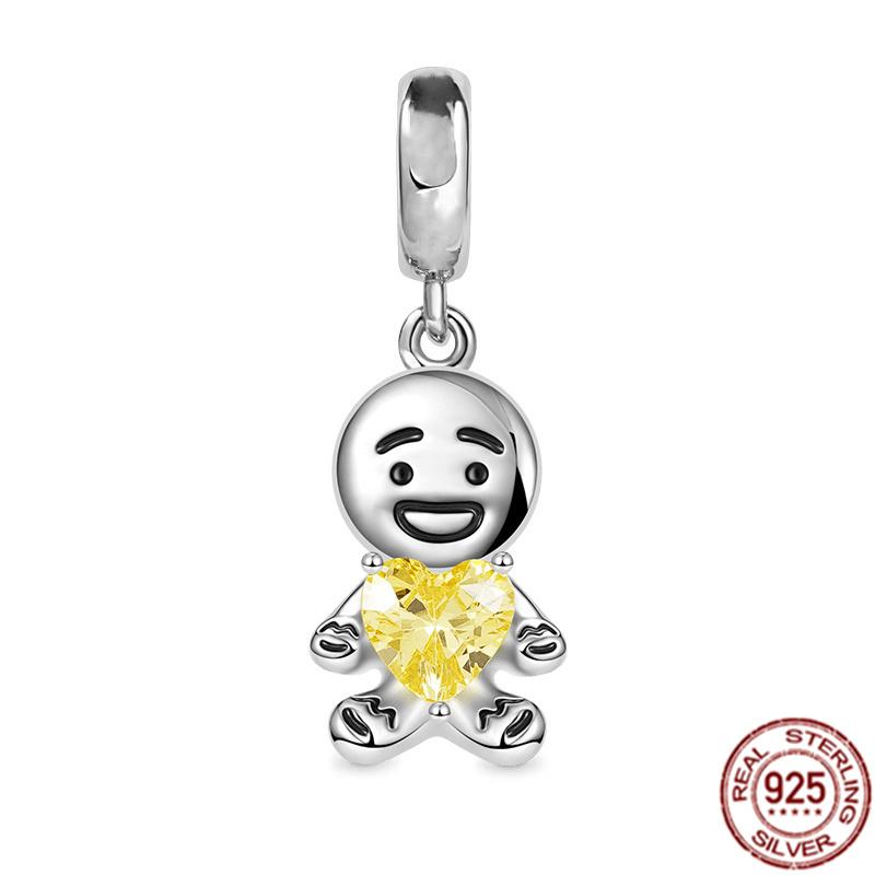 Het försäljning S925 Sterlingsilver Pojke- Flicka-Tonåring & Prinsesskrona Prins Hängberlock Smycken Pärlor Passar Original Armband