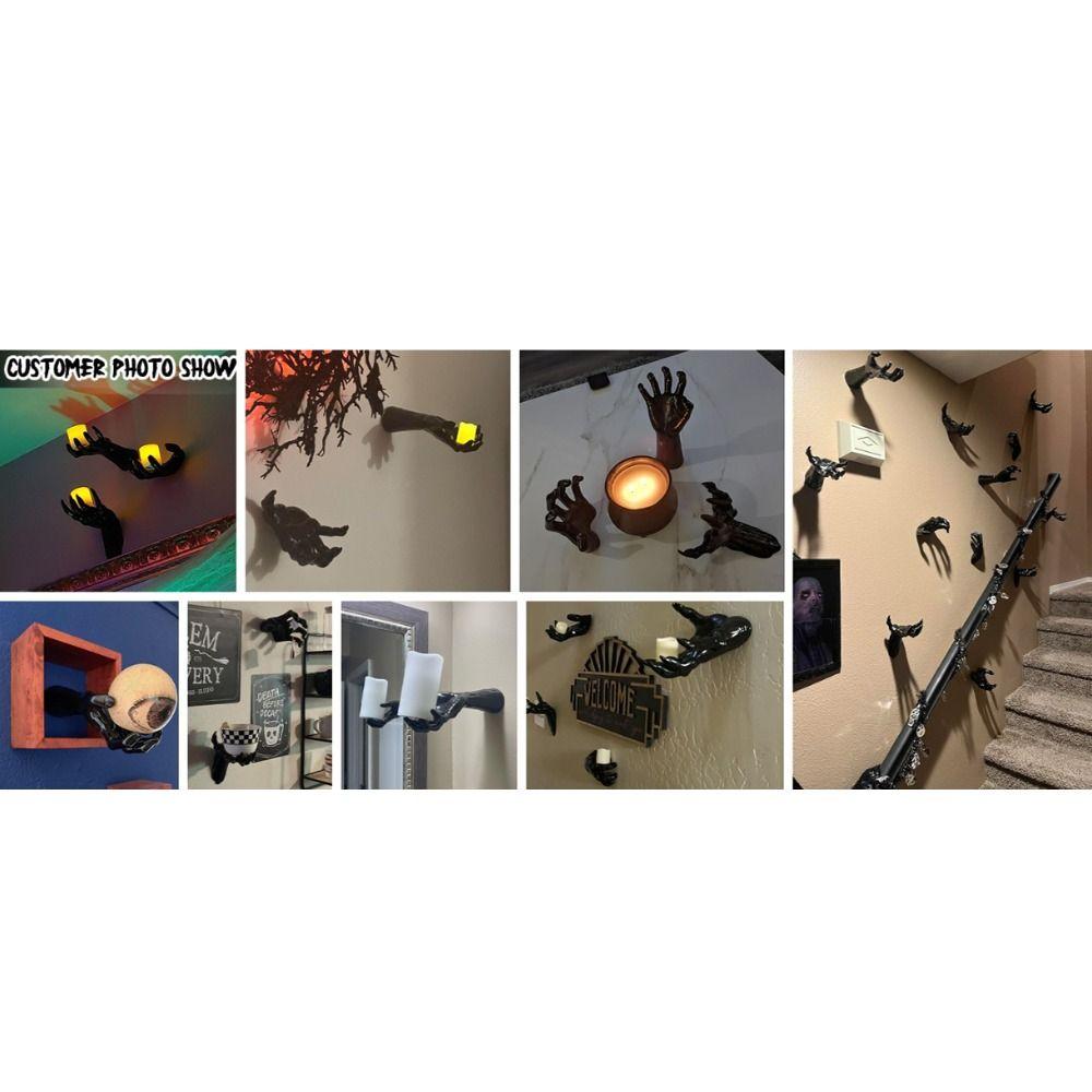 Creepy Halloween Scary Hand Gothic Creative Halloween Decorations Wall Mounted Aesthetic Art Sculpture for Indoor and Outdoor