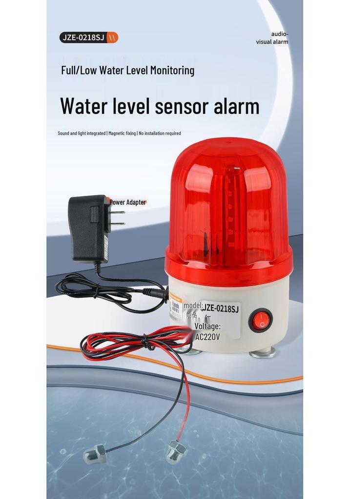 220V High-Decibel Water Level Alarm Sensor for Overflow and Shortage Detection In Water Towers and Tanks with Sound and Light Alerts