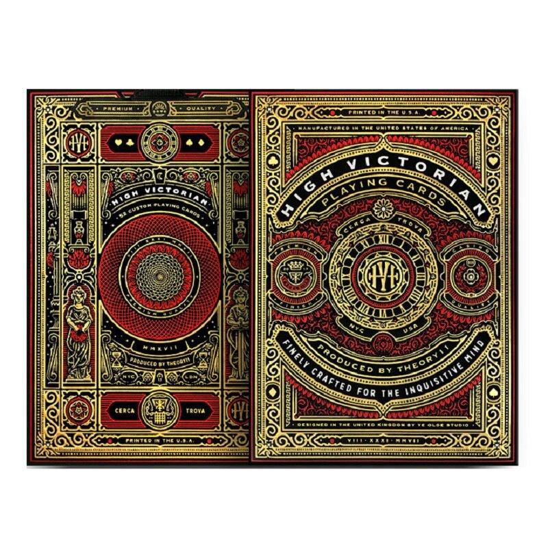 

Theory11 Игральные карты высокой викторианской эпохи, синяя/красная колода, карточные игры, магические трюки красный