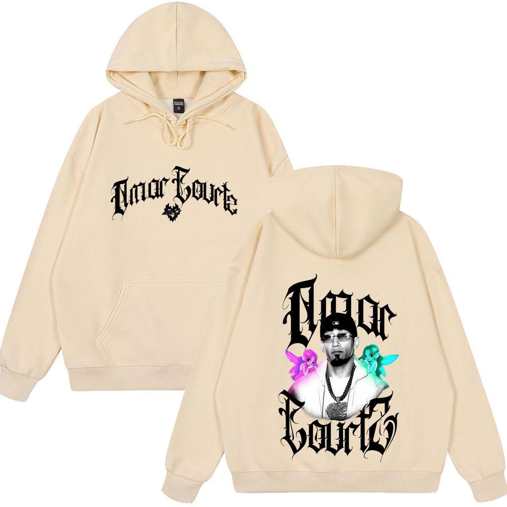 Omar Courtz Por Si Manana No Estoy 2026 Tour Print Hoodie Unisex Fashion Sweatshirt Winter Casual Gothic Punk Sweatshirt