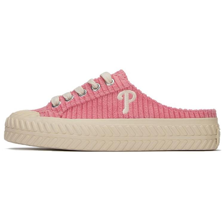 

New MLB Playball Mule Cushioned Wear Resistant Lightweight Breathable Low Top Skateboard Shoes Unisex Pink 3AMUUD116-10PKS 41