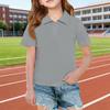 Short Sleeve Polo Shirt for Girls Classic Collar Design Breathable Lightweight Fabric Suitable for Daily Wear School Uniforms Outdoor Activities