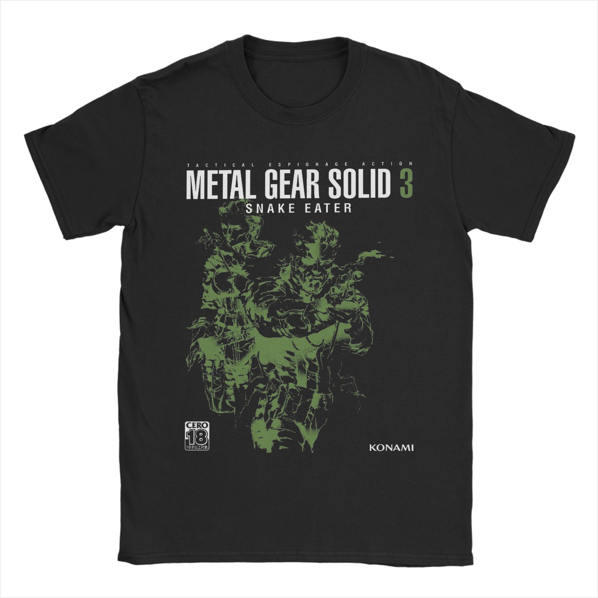 MGS3 Змей Metal Gear Футболка Мужская Чистый Хлопок Смешная Футболка С Круглым Вырезом Футболка С Коротким Рукавом Одежда Уникальная S