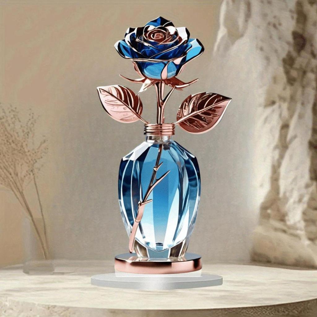 2D Flower Acrylic Sign Decorative Plaque Artwork Desktop Display Table