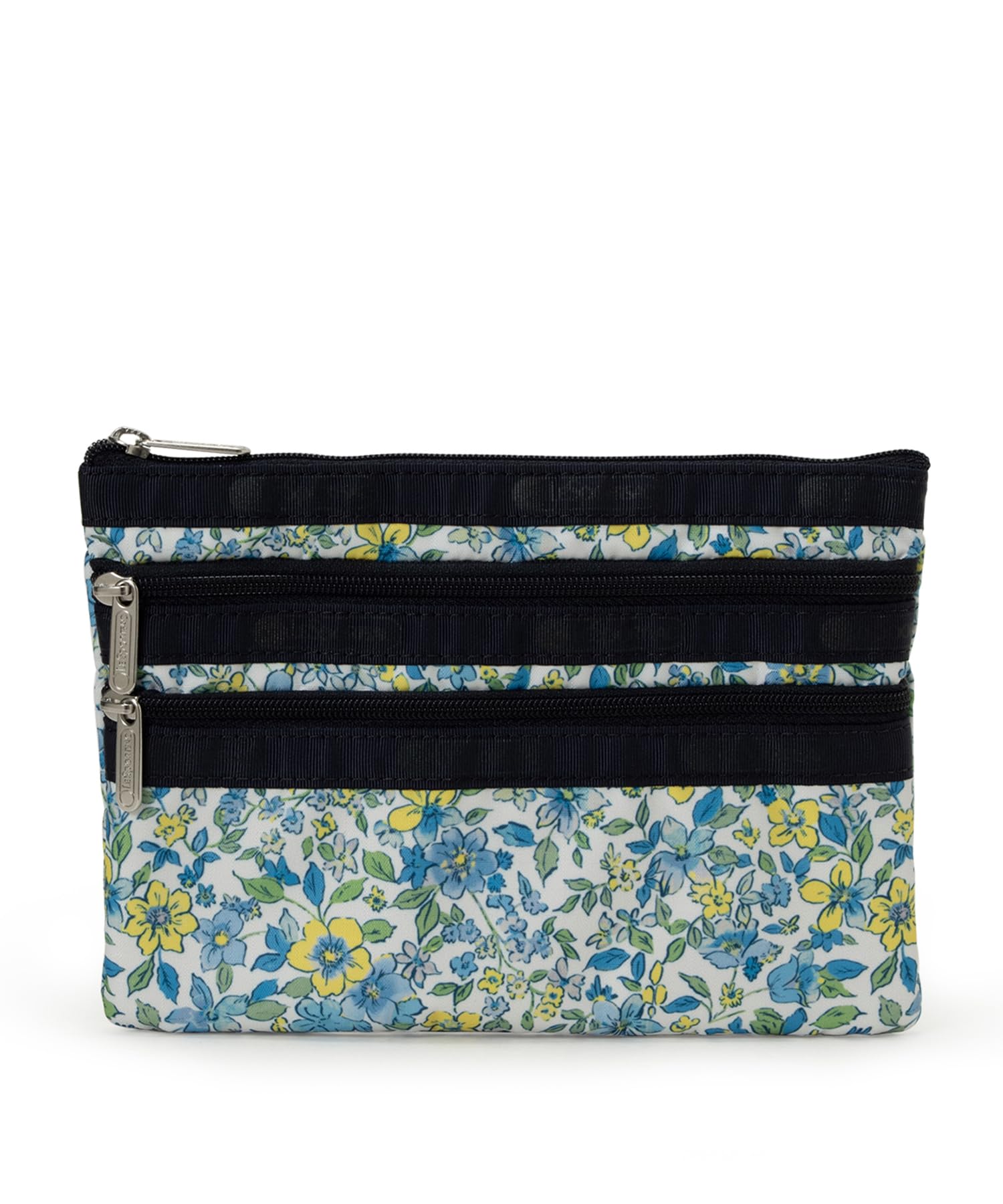 Косметичка 7158 Цветочный гобелен Синий [LeSportsac] [Официальный] 3 молнии / /