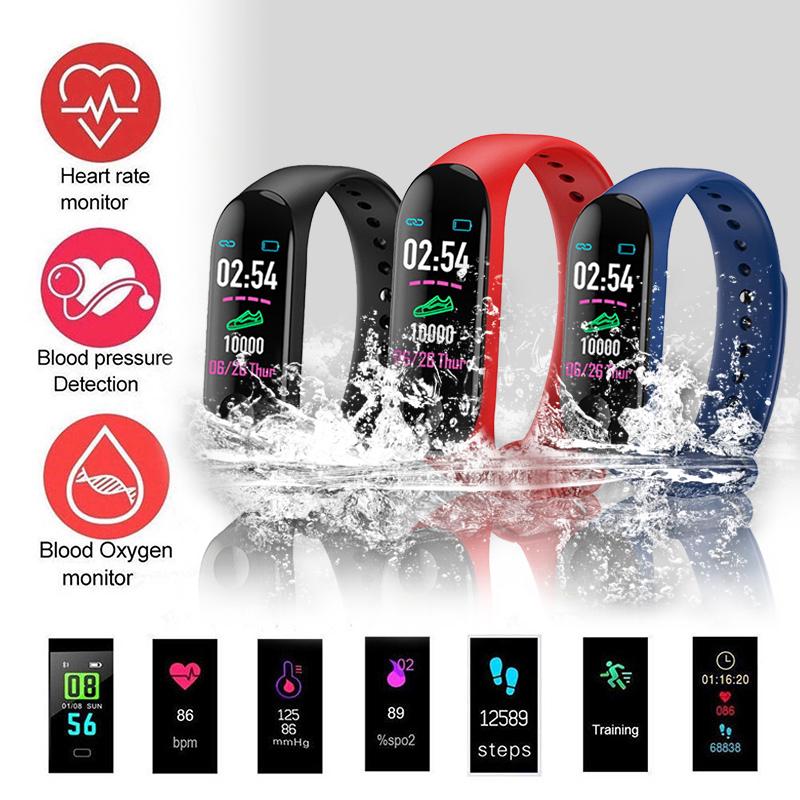 Buy Smart Bracelet IP67 Waterproof Monitoring Heart Rate Sport Tracker ...