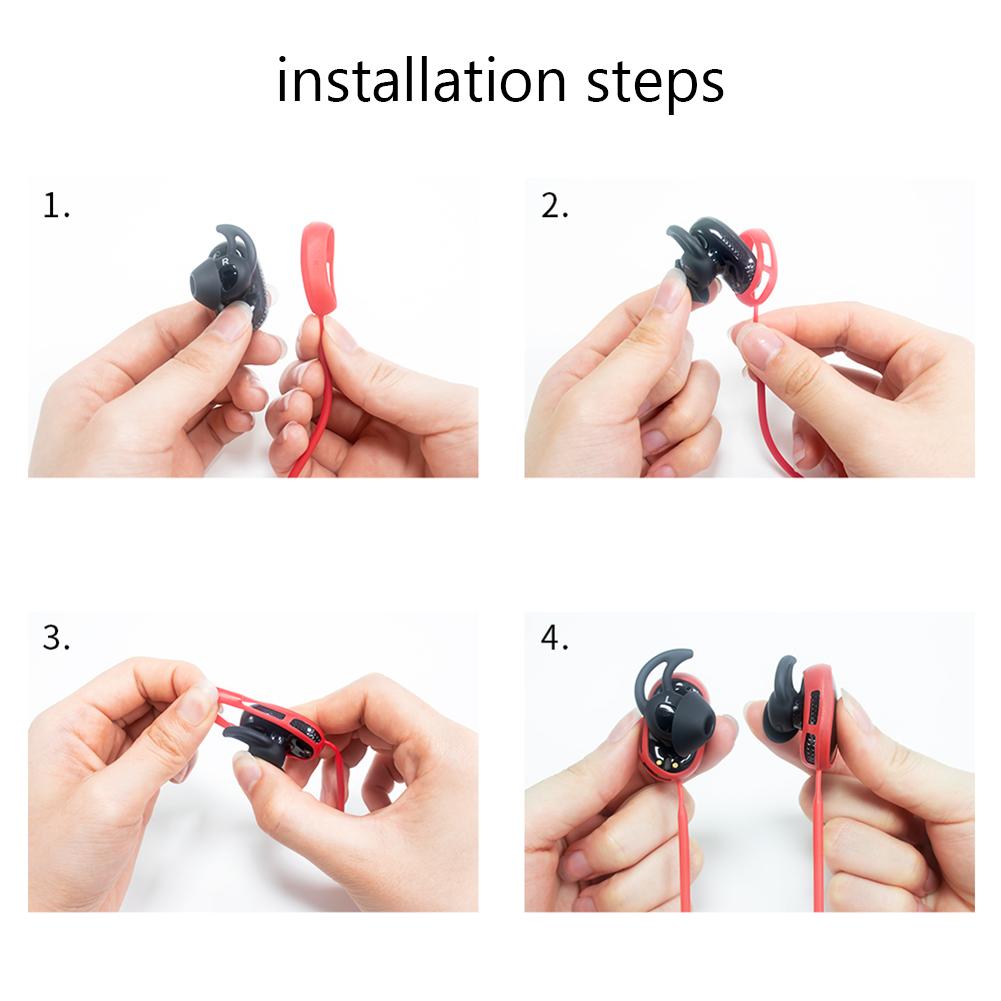 Anti-Drop Earbuds Strap Neck Strap Cord Silicone Anti-Lost Earbuds Strap Soft Sports Lanyard for BOSE QuietComfort Earbuds Strap
