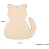 30 Pack 4 Inch Wood Cat Cutouts Unfinished Wood Cat Crafts Wooden Cat Hanging Ornaments DIY Cat Craft Gift Tags for Home Party Decoration