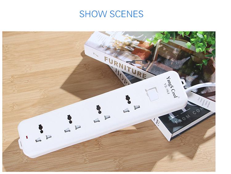 Multi-Standard Power Strip with USB: EU, US, DE, UK, Thai Compatibility