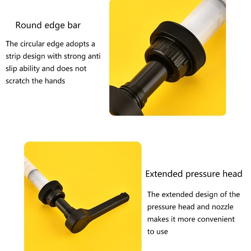 Set of 3/2 Hand Press Quantitative Pump Convenient Sauces Dispensers Practical Syrups Pump Liquid Dispensers Pump