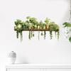 Green Plant Wall Stickers, Realistic Pothos Leaves Hanging Basket Plant Stickers, Decorative Wall Decals, Peel & Stick Wall Sticker