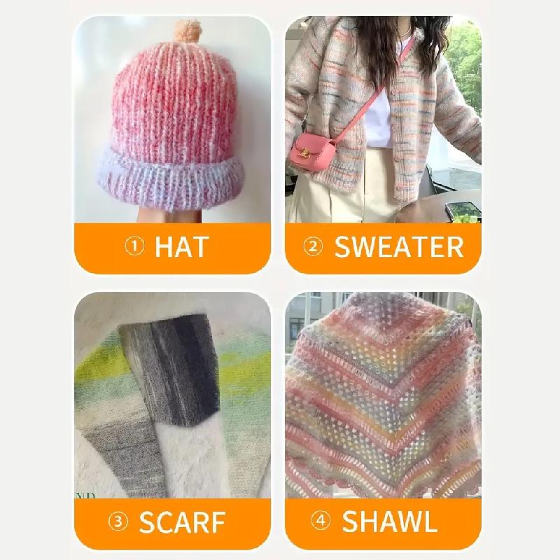 1PC Real Silk Gift Thread Pure Cotton Line Multi-functional Hand Woven Handmade Segmented Dyed Wool Yarn Multi-element